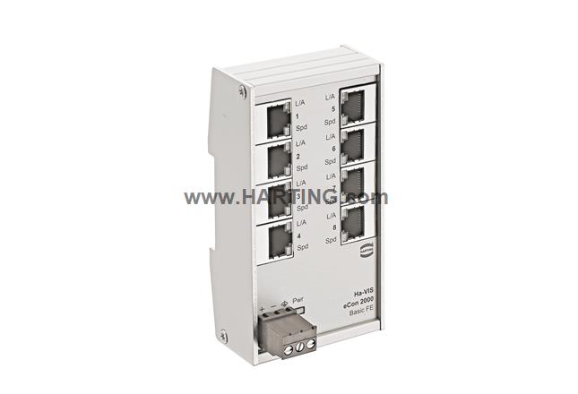 Thiết bị chuyển mạch Ethernet công nghiệp 8 cổng,Ha-VIS eCon 2080B-A